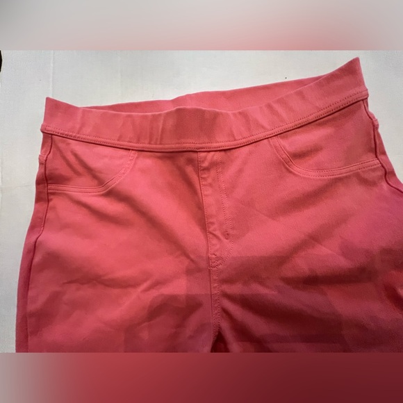 TIME AND TRU PULL ON SALMON COLORED SIZE XL (16-18) PANTS SOFT JEAN-LIKE FABRIC - Picture 9 of 14